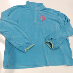 BLOOPER CLOTHING: Monogrammed Puff Sleeve Fleece Pullover