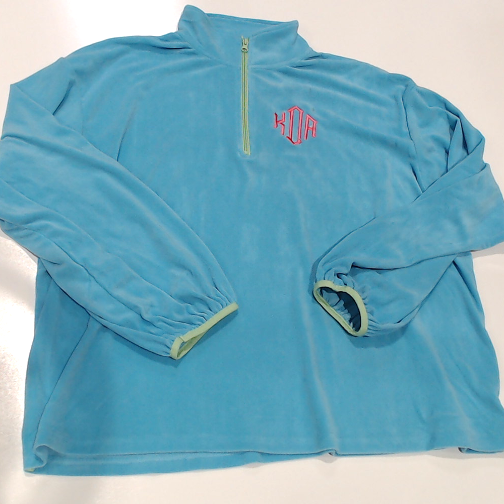 BLOOPER CLOTHING: Monogrammed Puff Sleeve Fleece Pullover