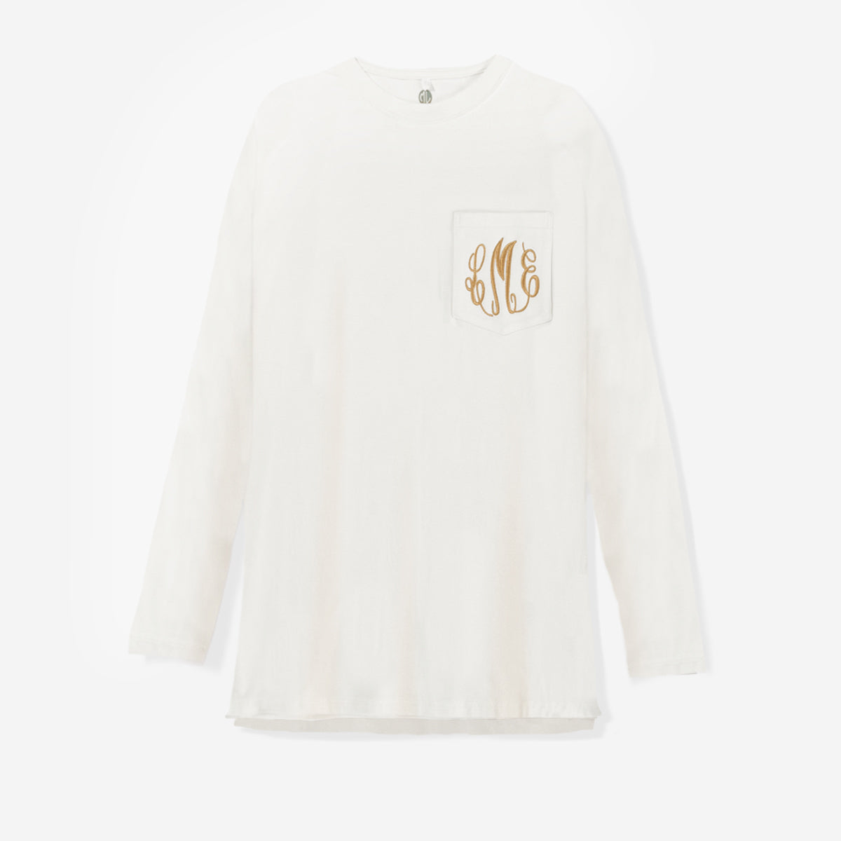 monogrammed tunic shirt in white 2023