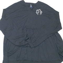 BLOOPER CLOTHING: Monogrammed Peplum Top