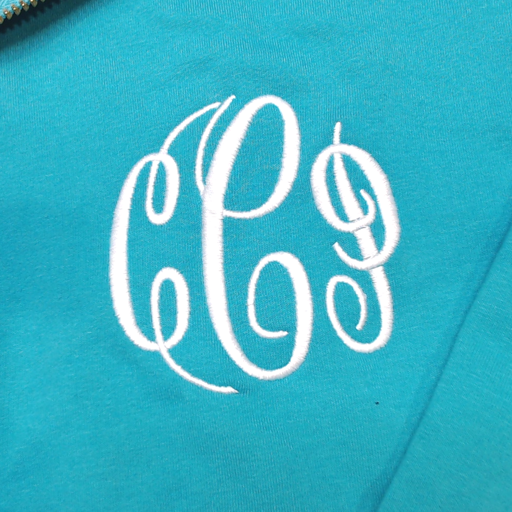 BLOOPER CLOTHING: Monogrammed Quarter Zip Sweatshirt