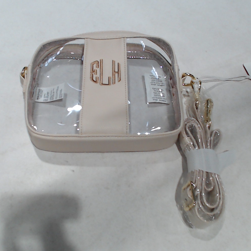 BLOOPER BAG: Monogrammed Clear Stadium Crossbody Bag