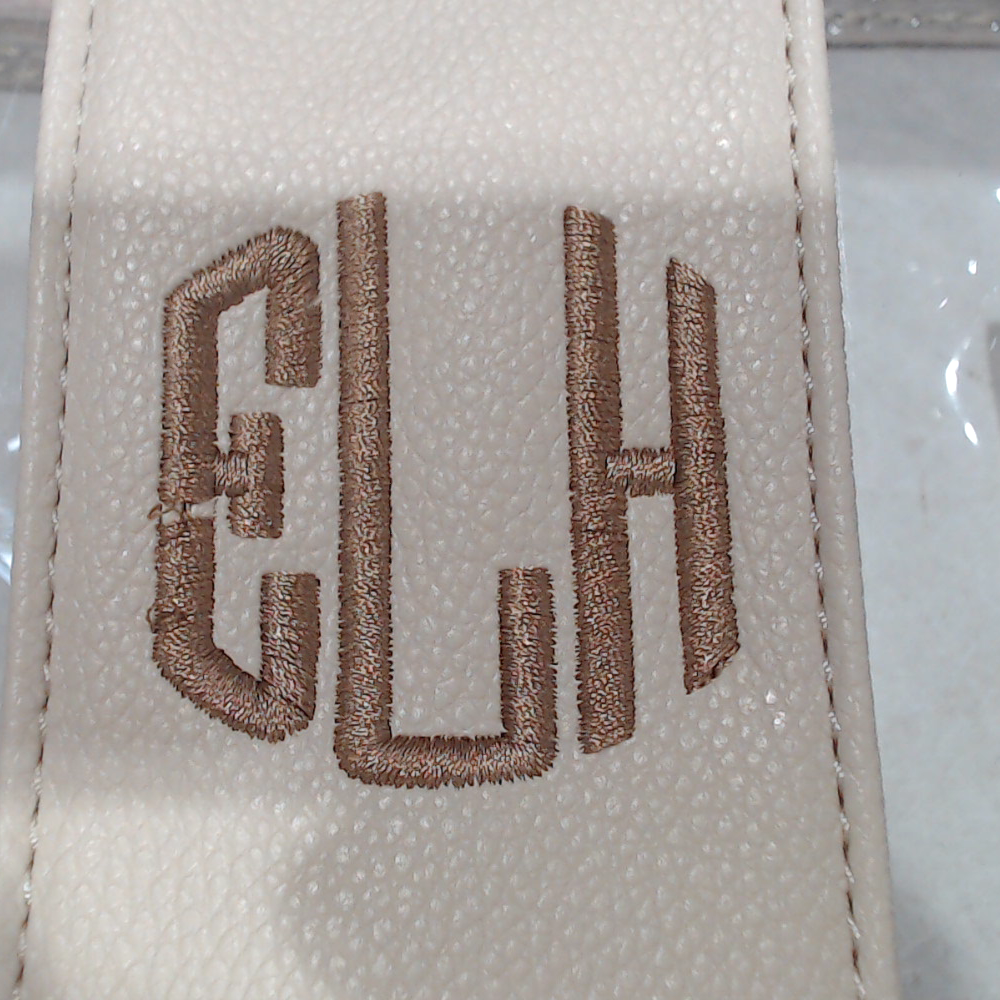 BLOOPER BAG: Monogrammed Clear Stadium Crossbody Bag