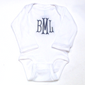 BLOOPER KIDS: Monogrammed Baby Long Sleeve Bodysuit