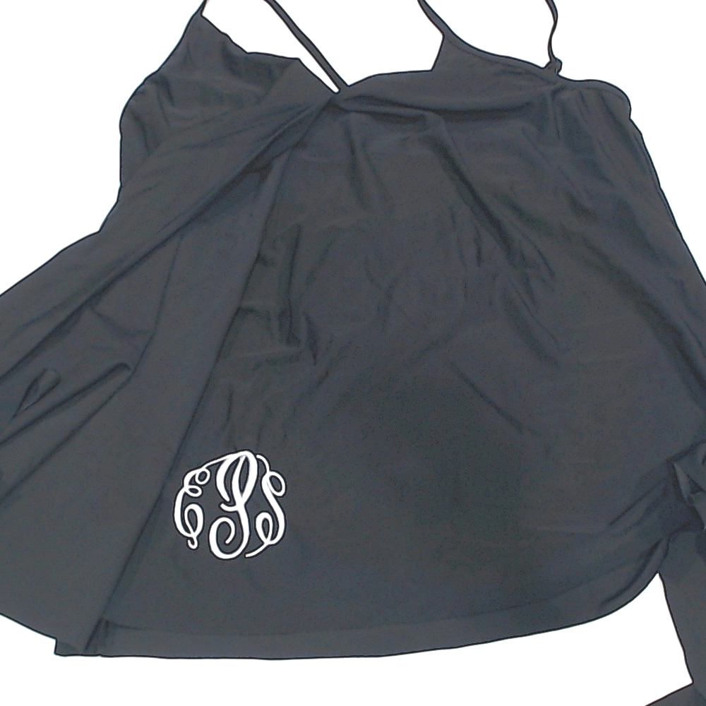 BLOOPER SWIM: Monogrammed Ruched Tankini