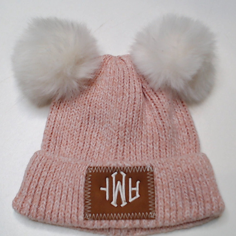 BLOOPER KIDS: Monogrammed Kids Pom Pom Beanie