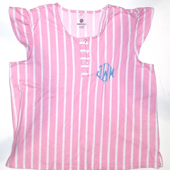 BLOOPER CLOTHING: Monogrammed Ruffle Top