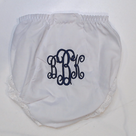 BLOOPER KIDS: Monogrammed White Eyelet Baby Bloomers