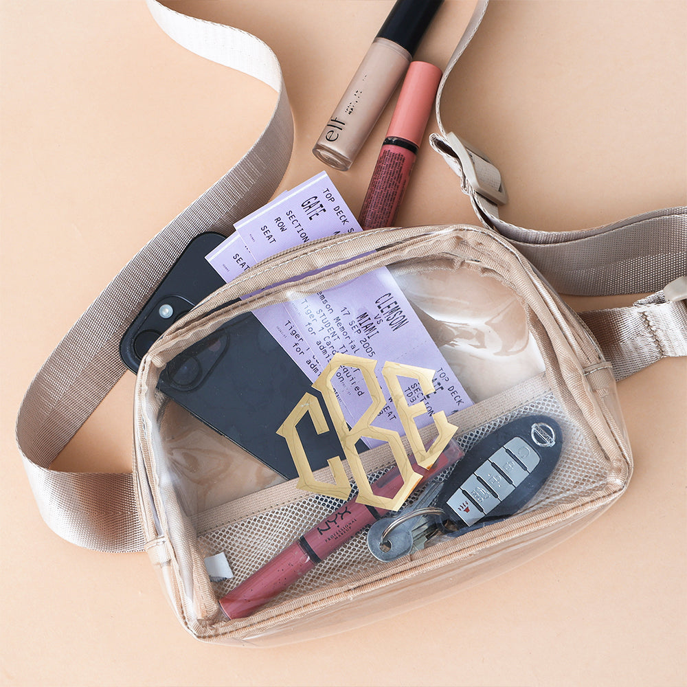 Personalized Clear Belt Bag | Marleylilly