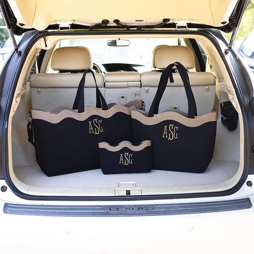 trio wavy top bags trunk shot