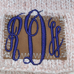 BLOOPER KIDS: Monogrammed Kids Pom Pom Beanie