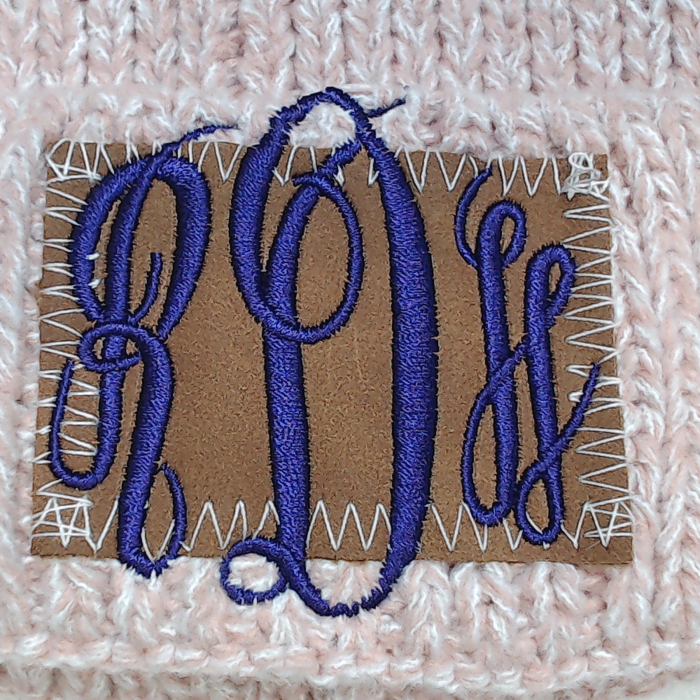 BLOOPER KIDS: Monogrammed Kids Pom Pom Beanie