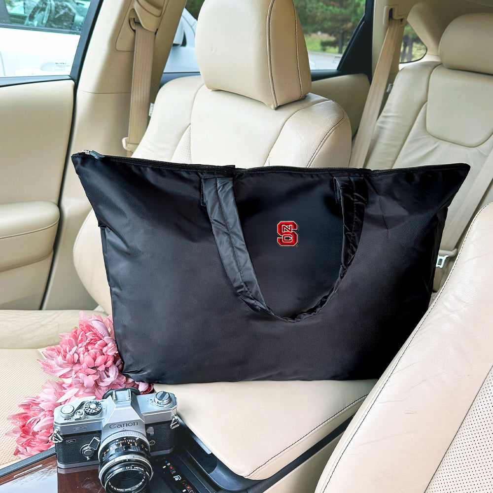 NC State Wolfpack Packable Duffel Bag in Car