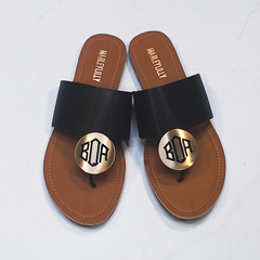 BLOOPER SHOES: Monogrammed Sandals