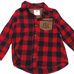 BLOOPER KIDS: Monogrammed Kids Plaid Layering Tunic