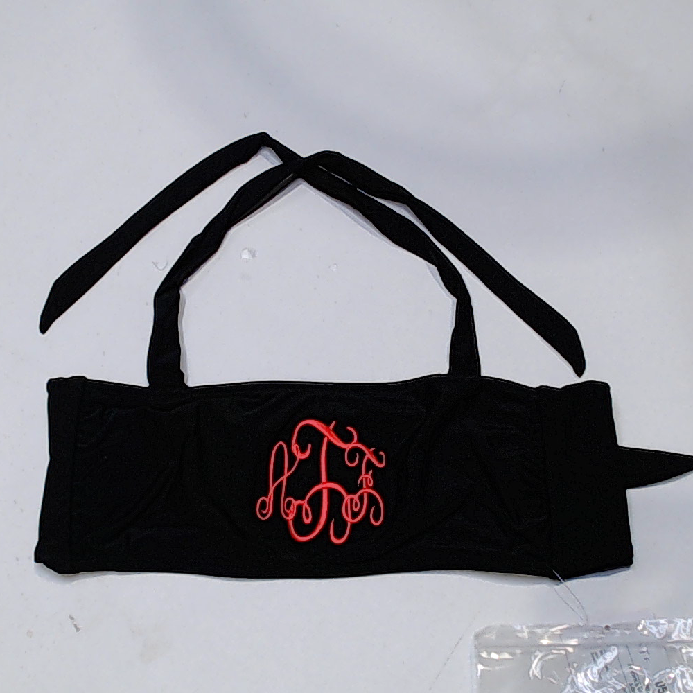 BLOOPER SWIM: Monogrammed Bandeau Top