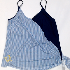 BLOOPER SWIM: Monogrammed Ruched Tankini