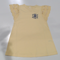 BLOOPER KIDS: Monogrammed Girls Flutter Sleeve Dress