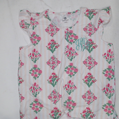 BLOOPER CLOTHING: Monogrammed Ruffle Pajama Top