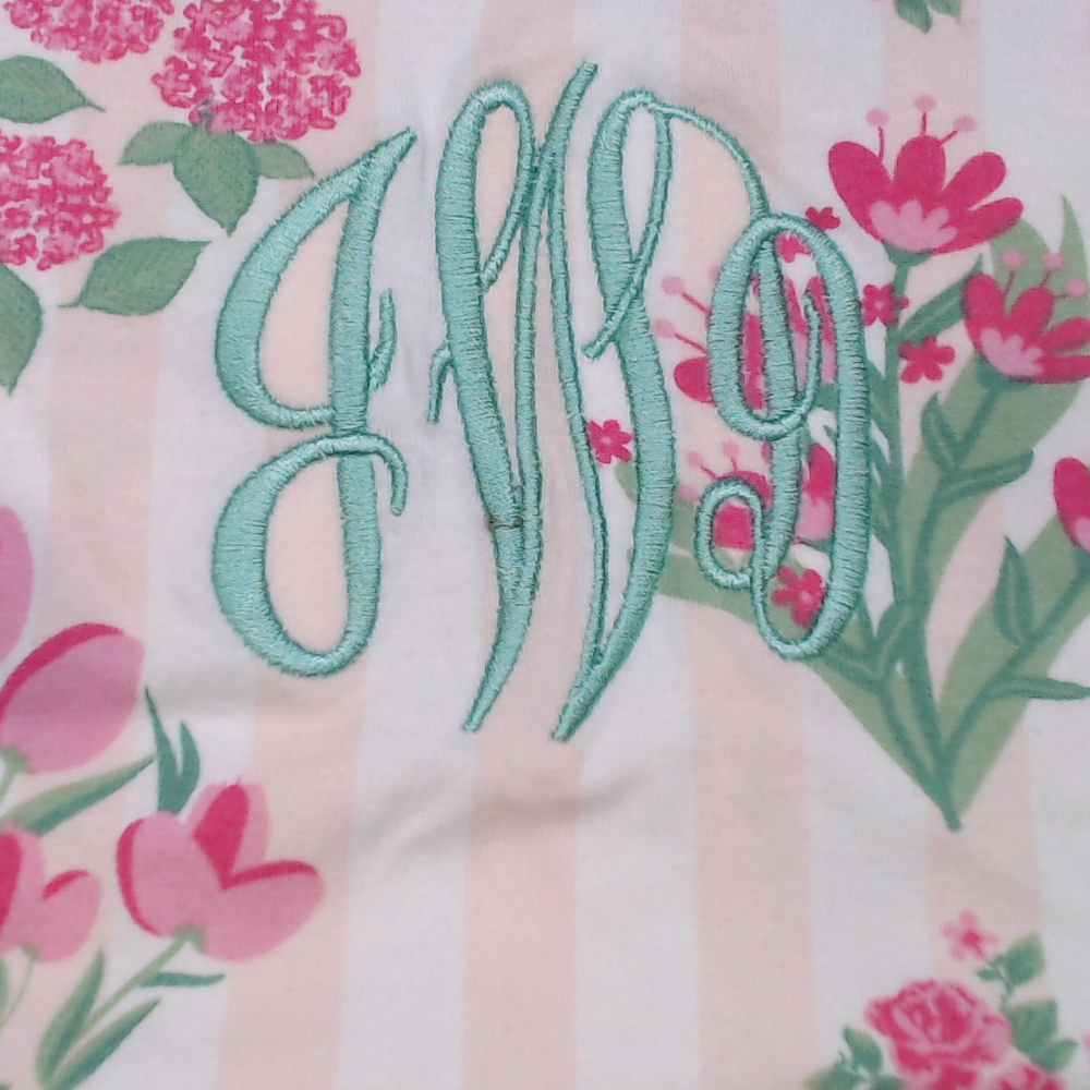 BLOOPER CLOTHING: Monogrammed Ruffle Pajama Top