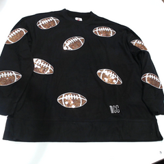 BLOOPER CLOTHING: Monogrammed Sequin Sports Sweatshirt