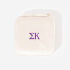 Sigma Kappa Velvet Travel Jewelry Case | Ivory