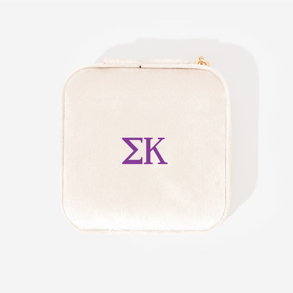 sigma kappa velvet travel jewelry case