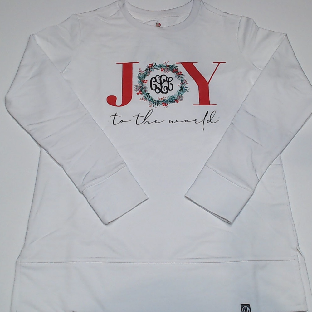 BLOOPER CLOTHING: Personalized Joy to the World Crewneck Sweatshirt