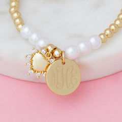 pearl  heart  bracelet  close  up