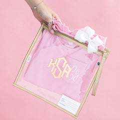 kids clear extra clothes bag in hand