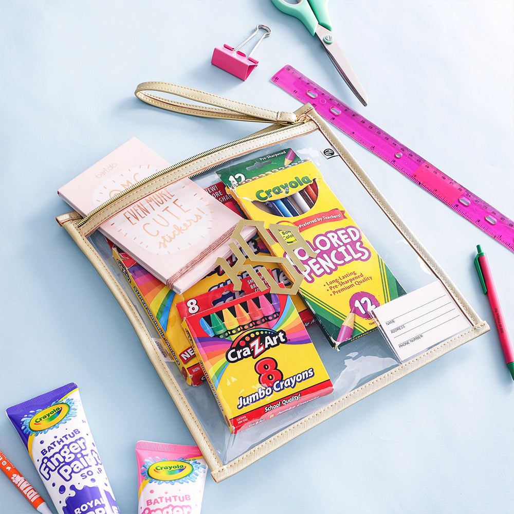 kids extra clothes bag with school supplies