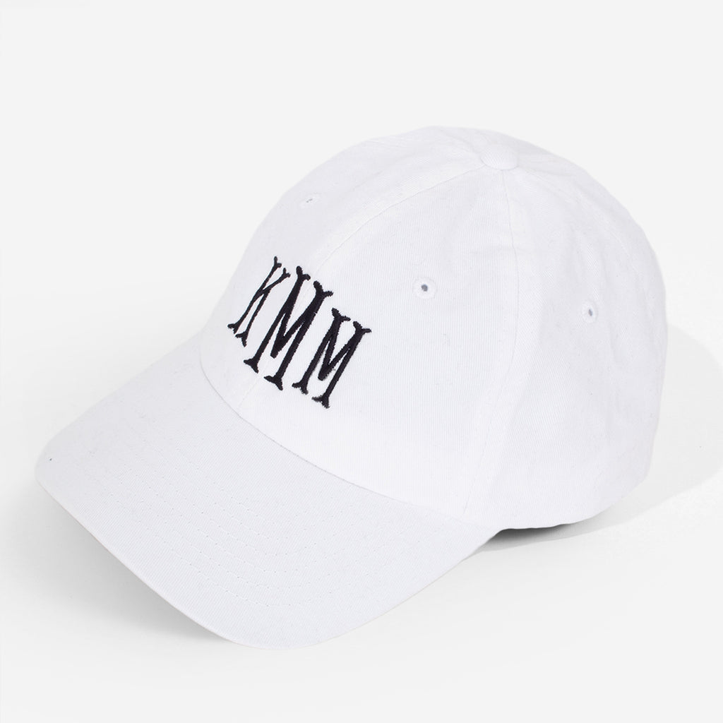Monogrammed Baseball Hat | White