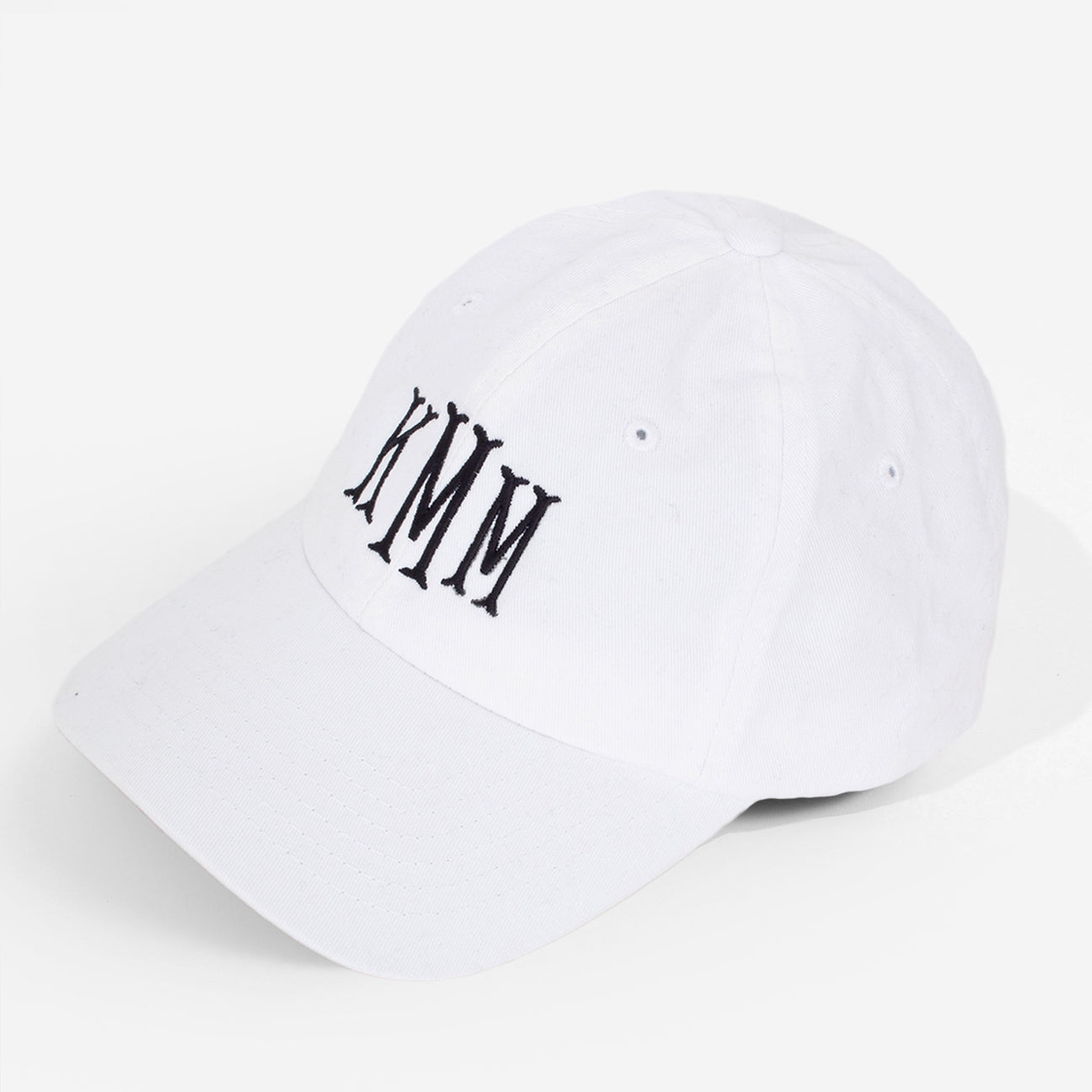 Monogrammed Baseball Hat | White