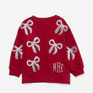 Monogrammed Kids Sequin Bow Sweatshirt | Crimson