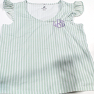 BLOOPER CLOTHING: Monogrammed Ruffle Pajama Top