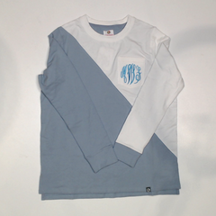 BLOOPER CLOTHING: Monogrammed Colorblock Sweatshirt