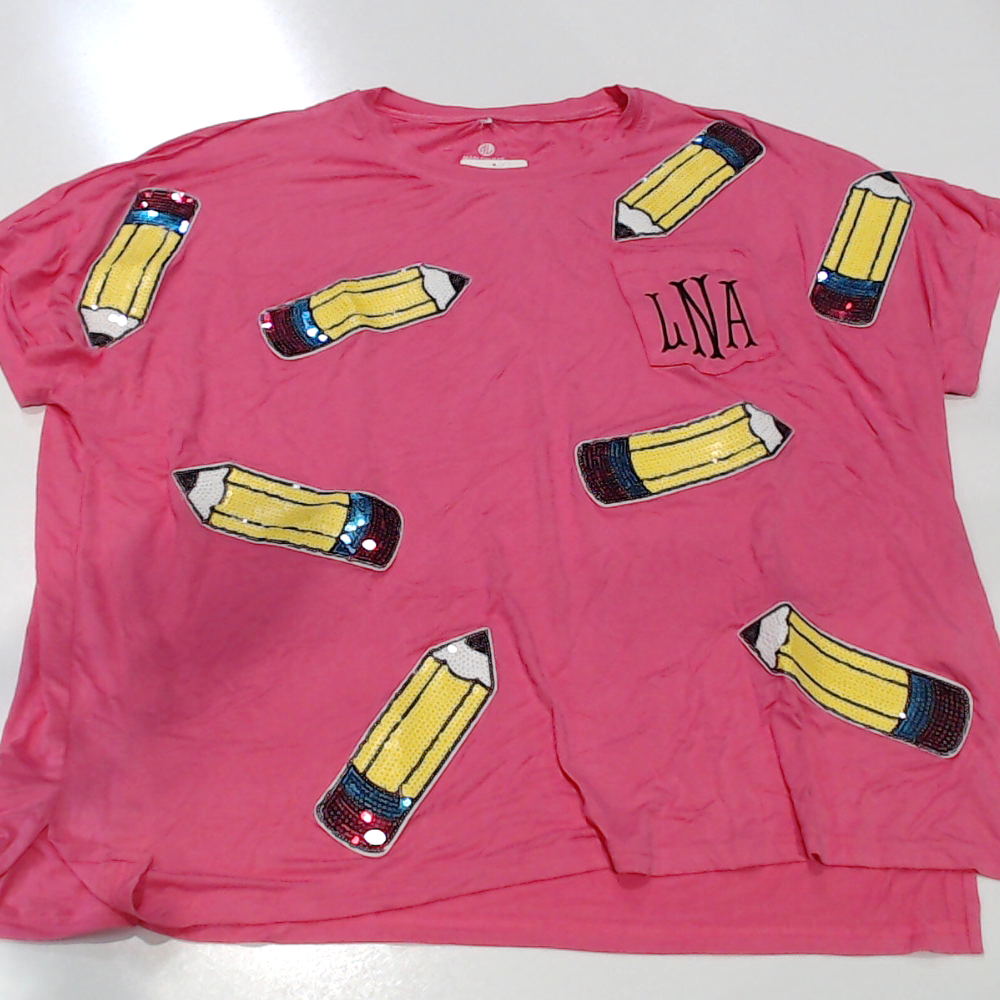 BLOOPER CLOTHING: Monogrammed Sequin Teacher Tee
