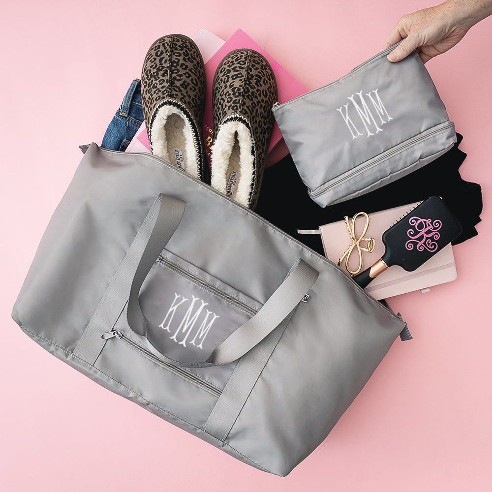 Monogrammed Double Layer Makeup Bag