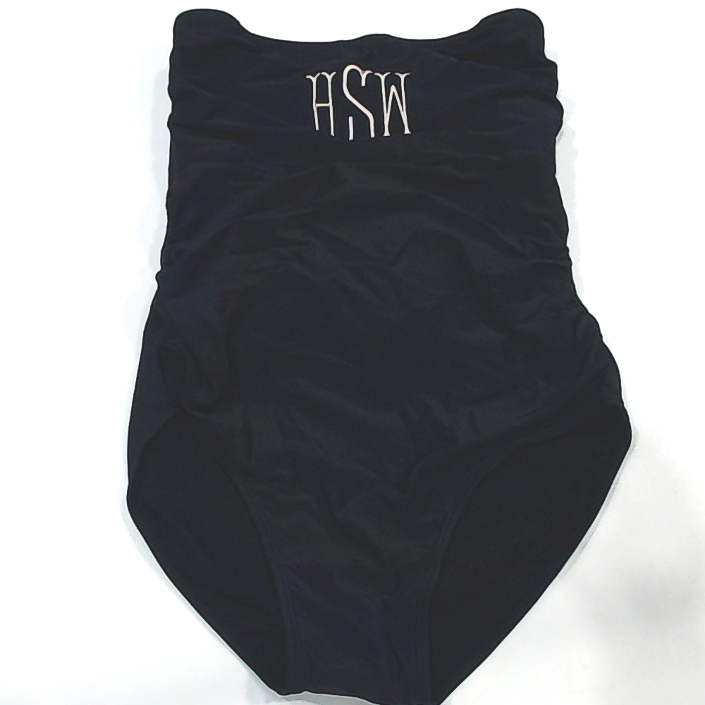 BLOOPER SWIM: Monogrammed One Piece Bathing Suit