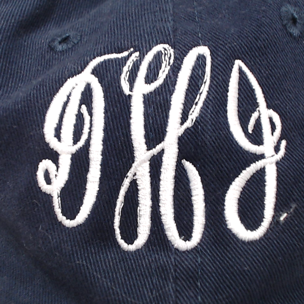 BLOOPER ACCESSORY: Monogrammed Baseball Hat
