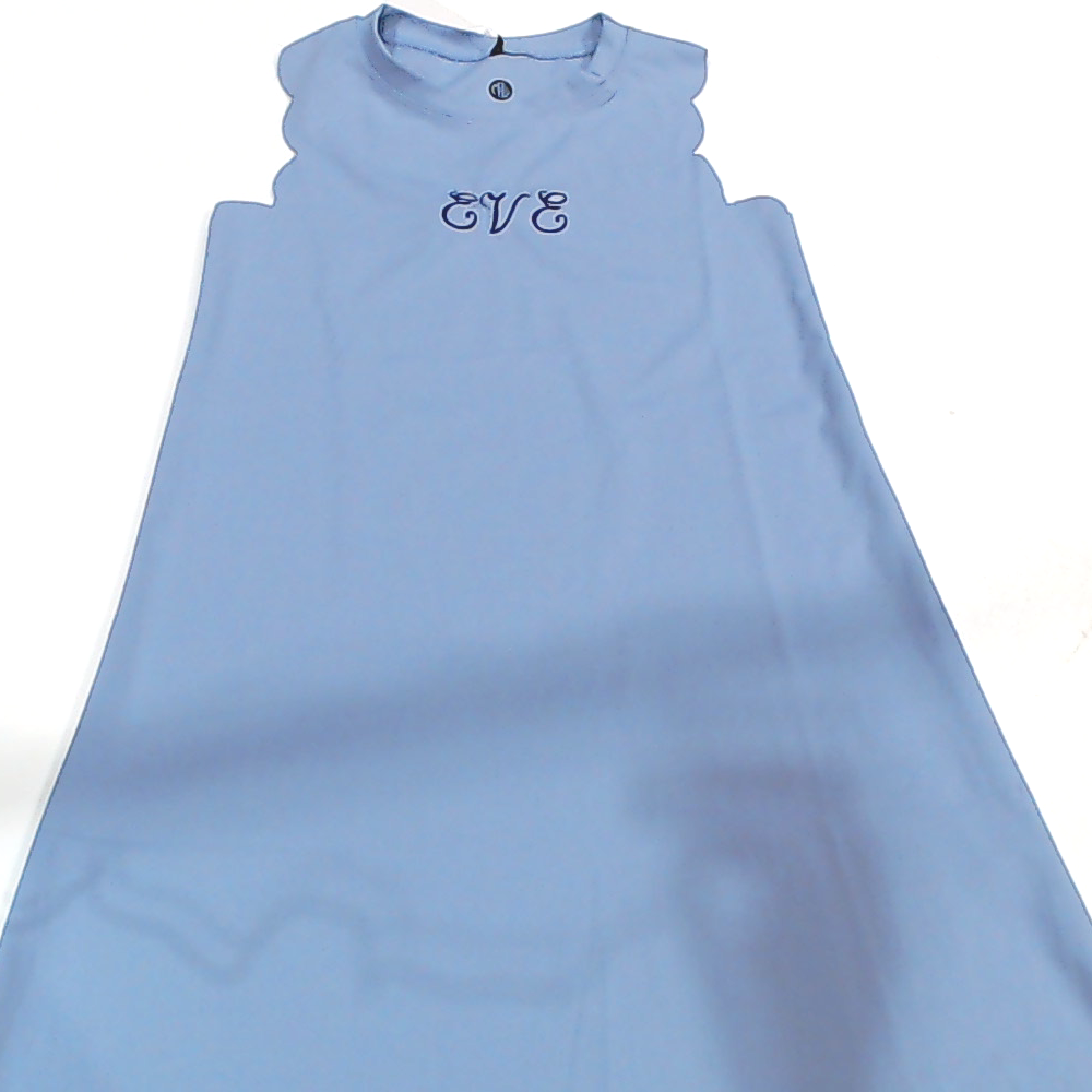 BLOOPER KIDS: Monogrammed Girls Scallop Dress