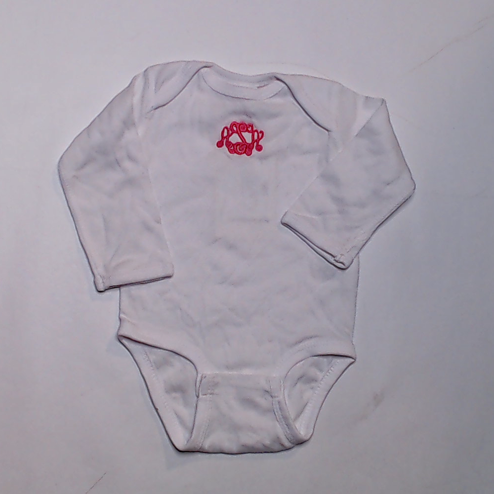 BLOOPER KIDS: Monogrammed Baby Long Sleeve Bodysuit