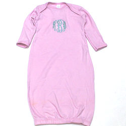 BLOOPER KIDS: Monogrammed Baby Layette Gown