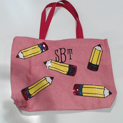 BLOOPER BAG: Monogrammed Sequin Tote Bag