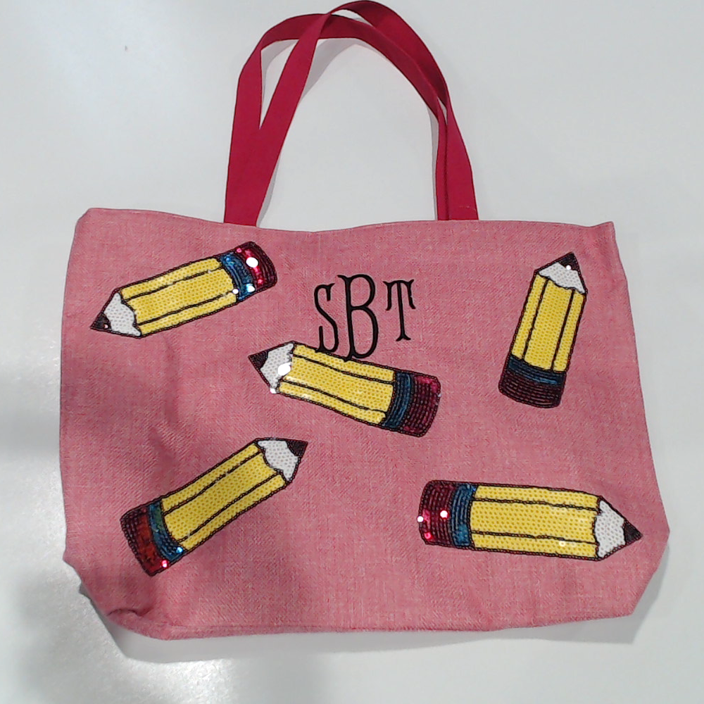 BLOOPER BAG: Monogrammed Sequin Tote Bag
