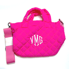 BLOOPER BAG: Monogrammed Diamond Quilted Crossbody