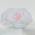 BLOOPER KIDS: Monogrammed White Eyelet Baby Bloomers