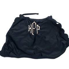 BLOOPER SWIM: Monogrammed Scalloped High Neck Bikini Top