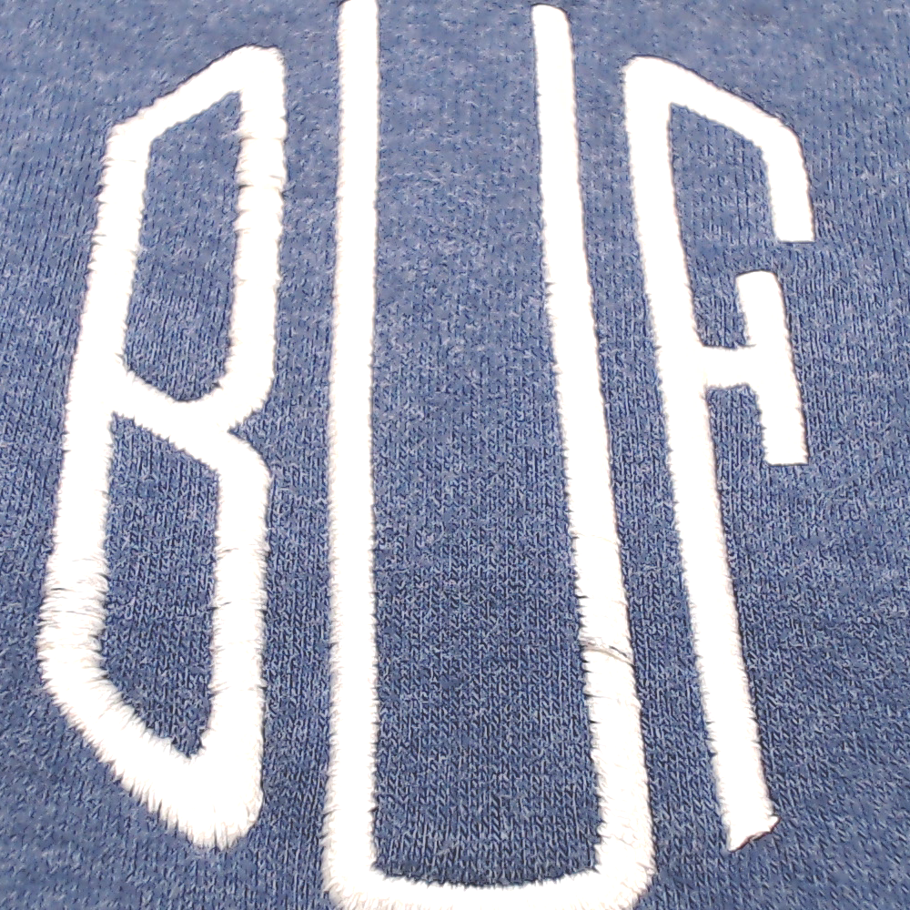 BLOOPER CLOTHING: Monogrammed Plaid Hem Sweatshirt