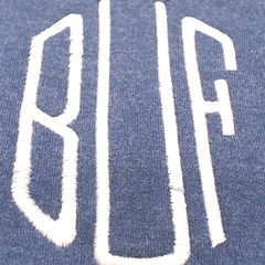 BLOOPER CLOTHING: Monogrammed Plaid Hem Sweatshirt